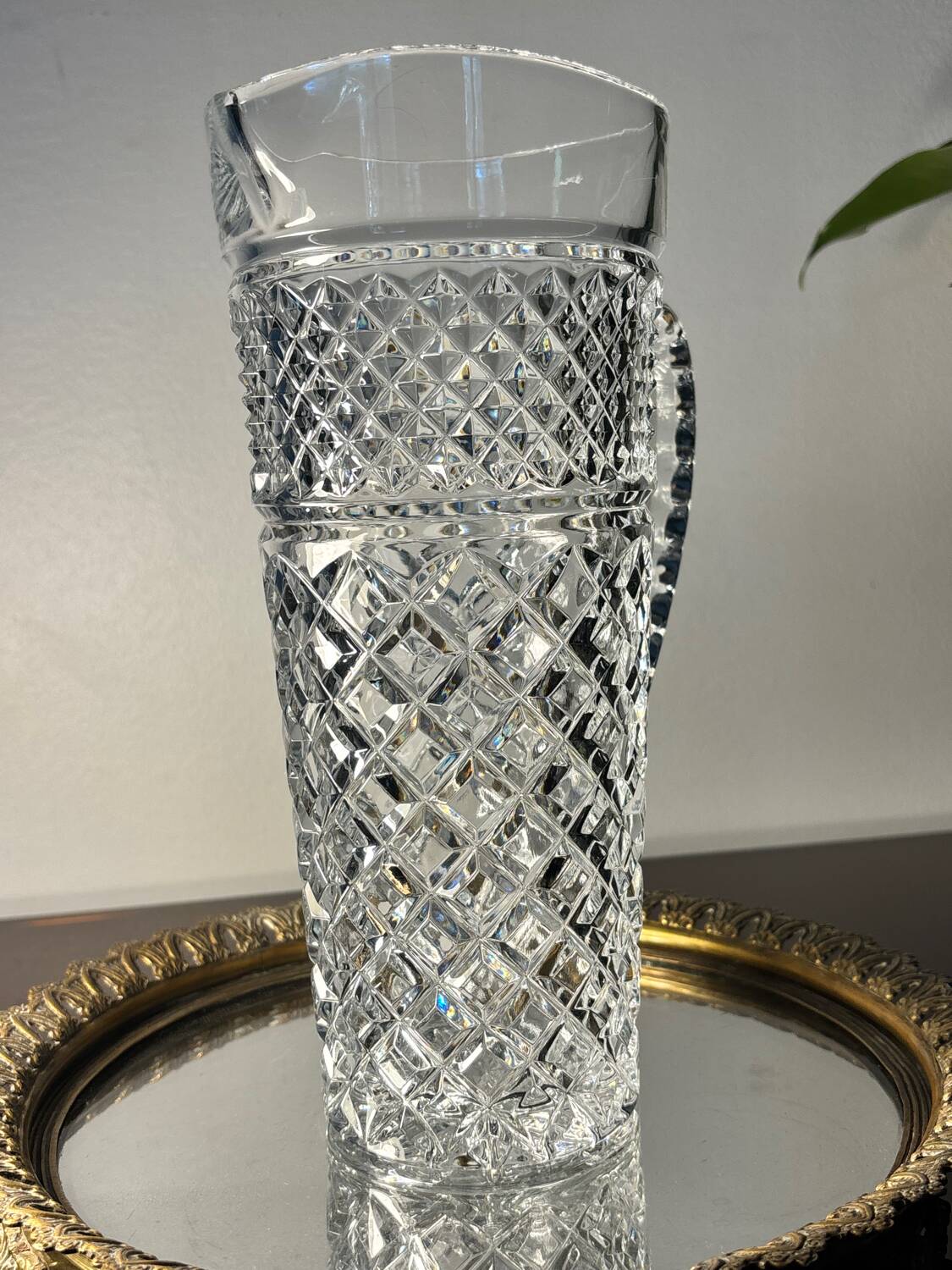 Bohemian crystal jug