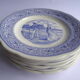 6 talking dessert plates Gien Museum