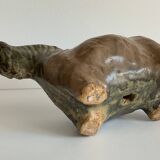 Brutalist ceramic zoomorphic horse shape
