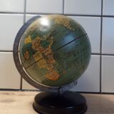 Taride terrestrial globe 1950 in lithographed sheet metal