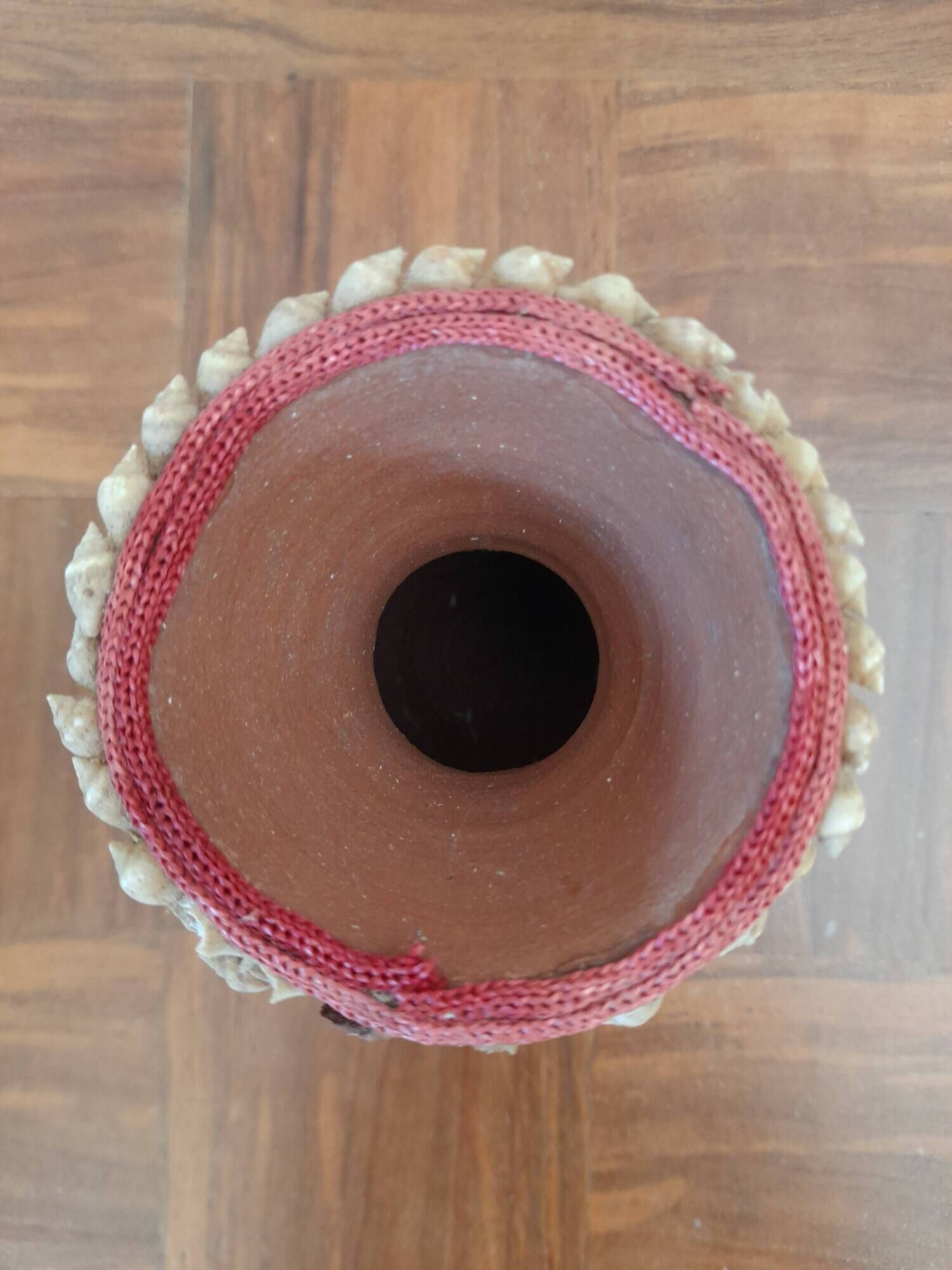 Vintage shell vase