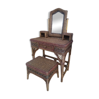 Child rattan dressing table