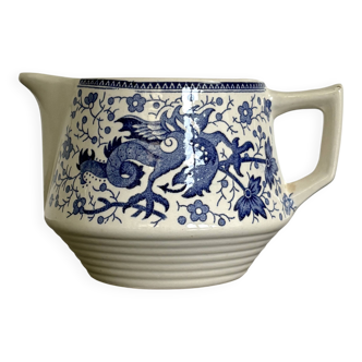 Antique milk jug Boch La Louvière Dragon model