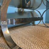 Chrome and smoked glass coffee table from the 70s