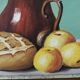 Nature morte sur toile signée Vincent, Vintage