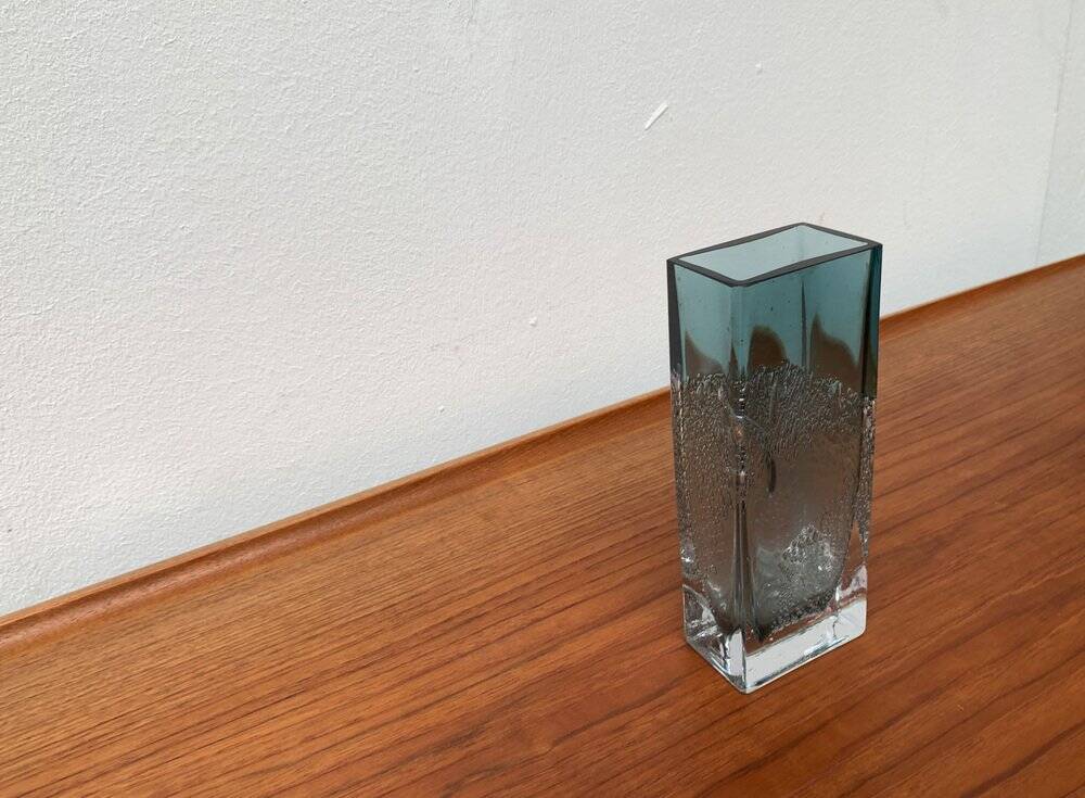 Mid-Century Vase in German Glass Block, 1960s