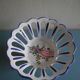 Vintage earthenware cup roullet renoleau charente antique faience cup