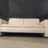 Natuzzi design sofa in cream leather
