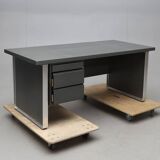 Karl-Erik Ekselius — JOC Vetlanda Desk — 1980s Swedish Modern — Lacquered W