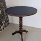 Table d'appoint ronde, pied en chêne tourné