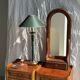 Vintage green and gold table lamp H60 D30