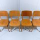 Set of 8 wooden dining chairs 1950’s