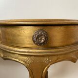 Gold wall shelf with drawer