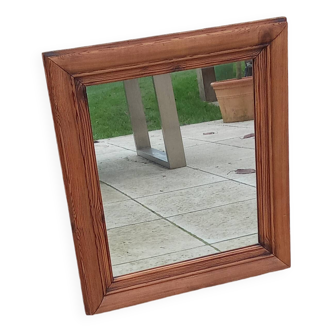 Old vintage wooden mirror