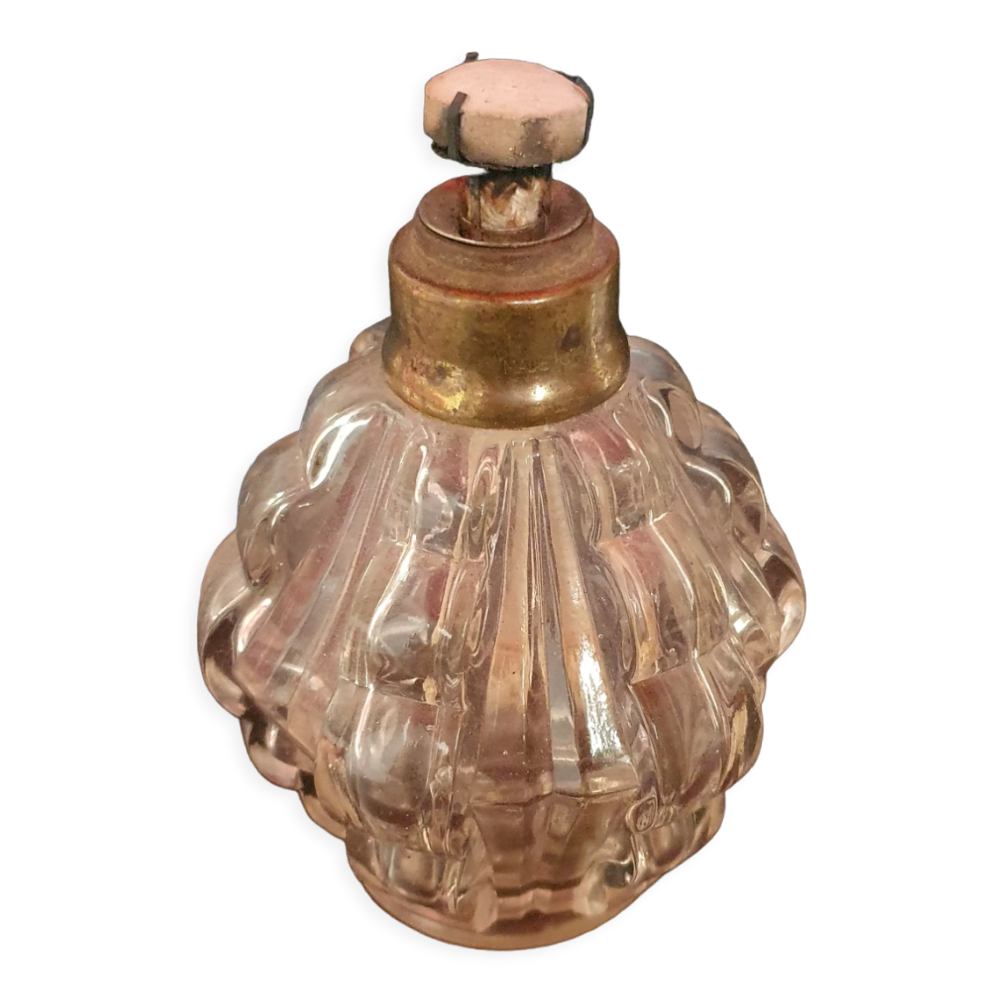 Vintage chiseled glass bottle antique perfume diffuser