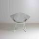 Rare Bertoia diamond chairs with ottoman for Knoll International, 1970s