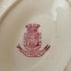 Sauce boat in opaque porcelain by gien, model "thistles". old pink color.