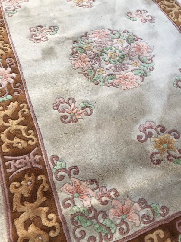 Tapis vintage chinois fait main 140x207 cm