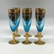 Set of 6 Murano champagne flutes