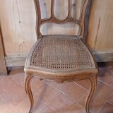 cane seating wooden chairs Regency style