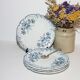Set of 4 dessert plates in earthenware of St Amand model Regency, iron earth