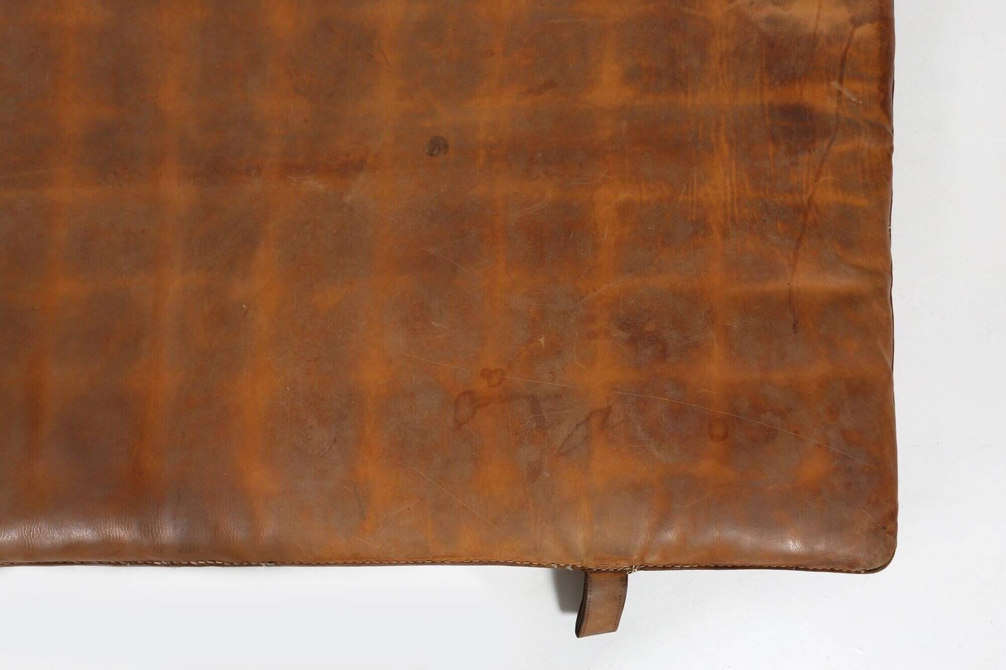 Vintage Thick Leather Gym Mat, 1930s