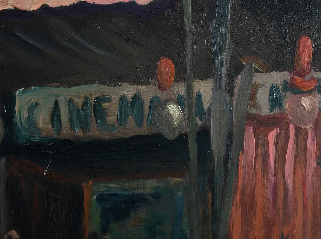 Painting “Street Scene” by C. Subileau – Early 20th century