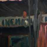 Painting “Street Scene” by C. Subileau – Early 20th century