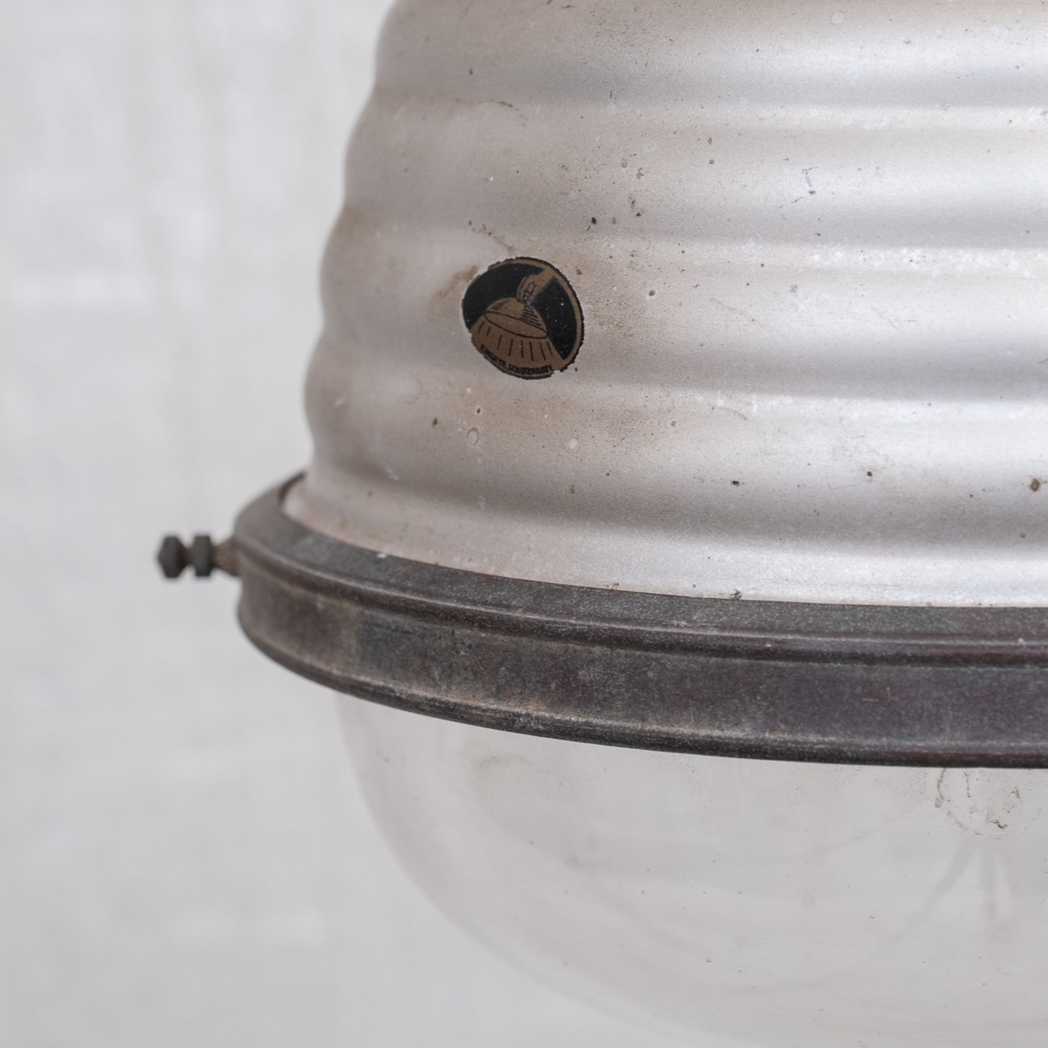 Antique mercury glass two tone pendant light