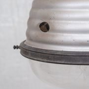 Antique mercury glass two tone pendant light