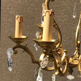 Bronze cage chandelier with tassels ,6 lamps