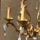 Bronze chandelier with pendants, 6 lamps.