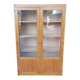 Vintage display bookcase in light oak