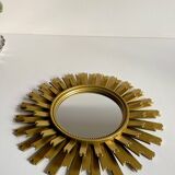 Miroir soleil doré n°2 style vintage