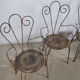 Chaises de jardin en fer forgé