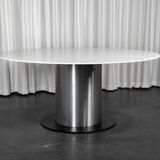 Round table with central barrel