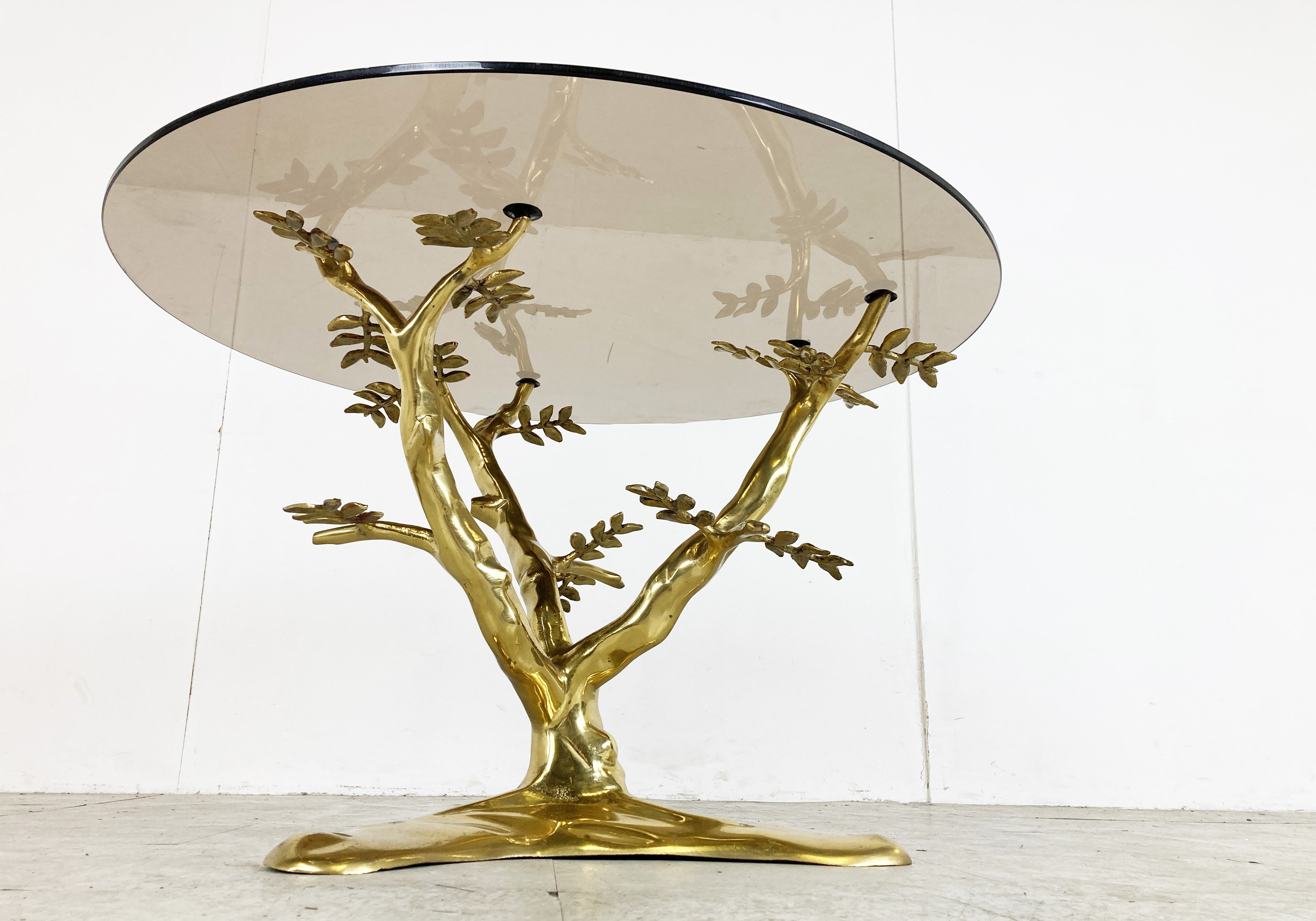 Vintage brass coffee table, 1970s