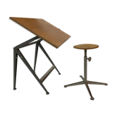 Bureau Ahrend Replay Wim Rietveld et Friso Kramer pour Ahrend de Cirkel avec tabouret