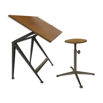 Ahrend Replay wim Rietveld and Friso Kramer desk for Ahrend de Cirkel with stool