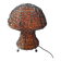 Large mushroom lamp in woven rattan