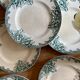 Set of 6 flat plates in iron earth model Narcisse de Saint Amand (LOT 4)