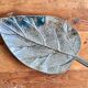 Large tray, leaf-shaped centerpiece