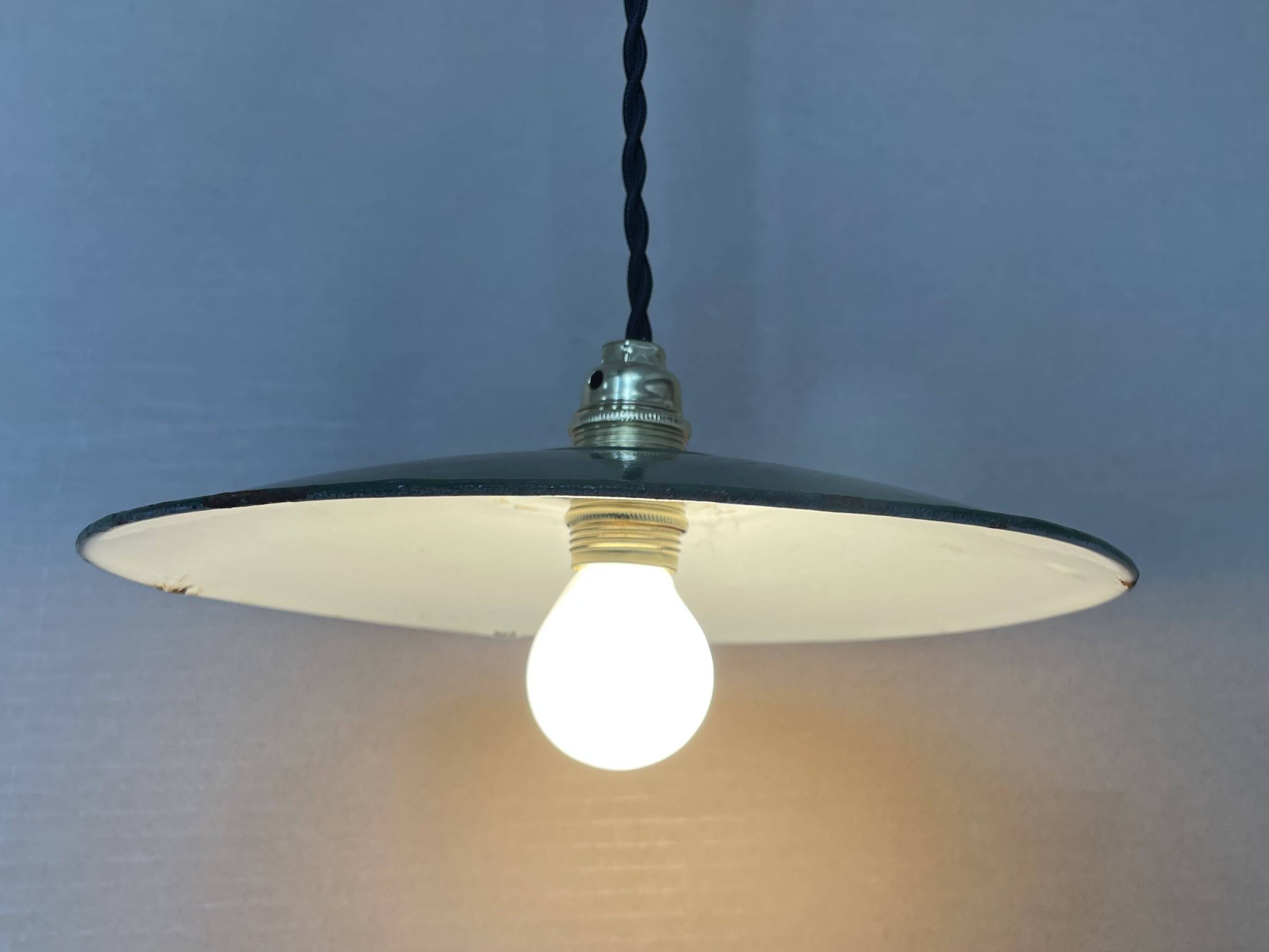 Old industrial pendant light