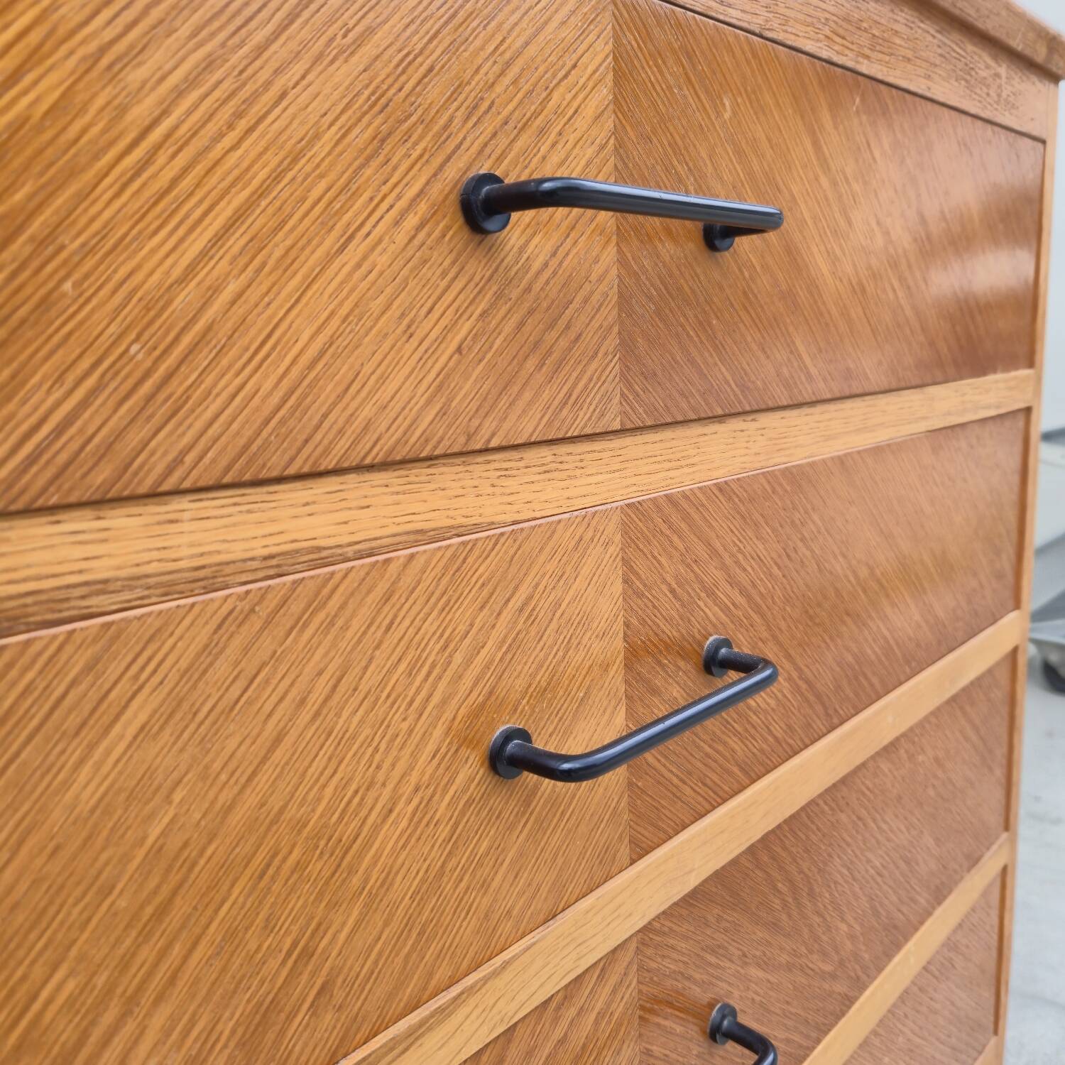 Vintage chest of drawers with compass feet and 4 drawers, 1950s