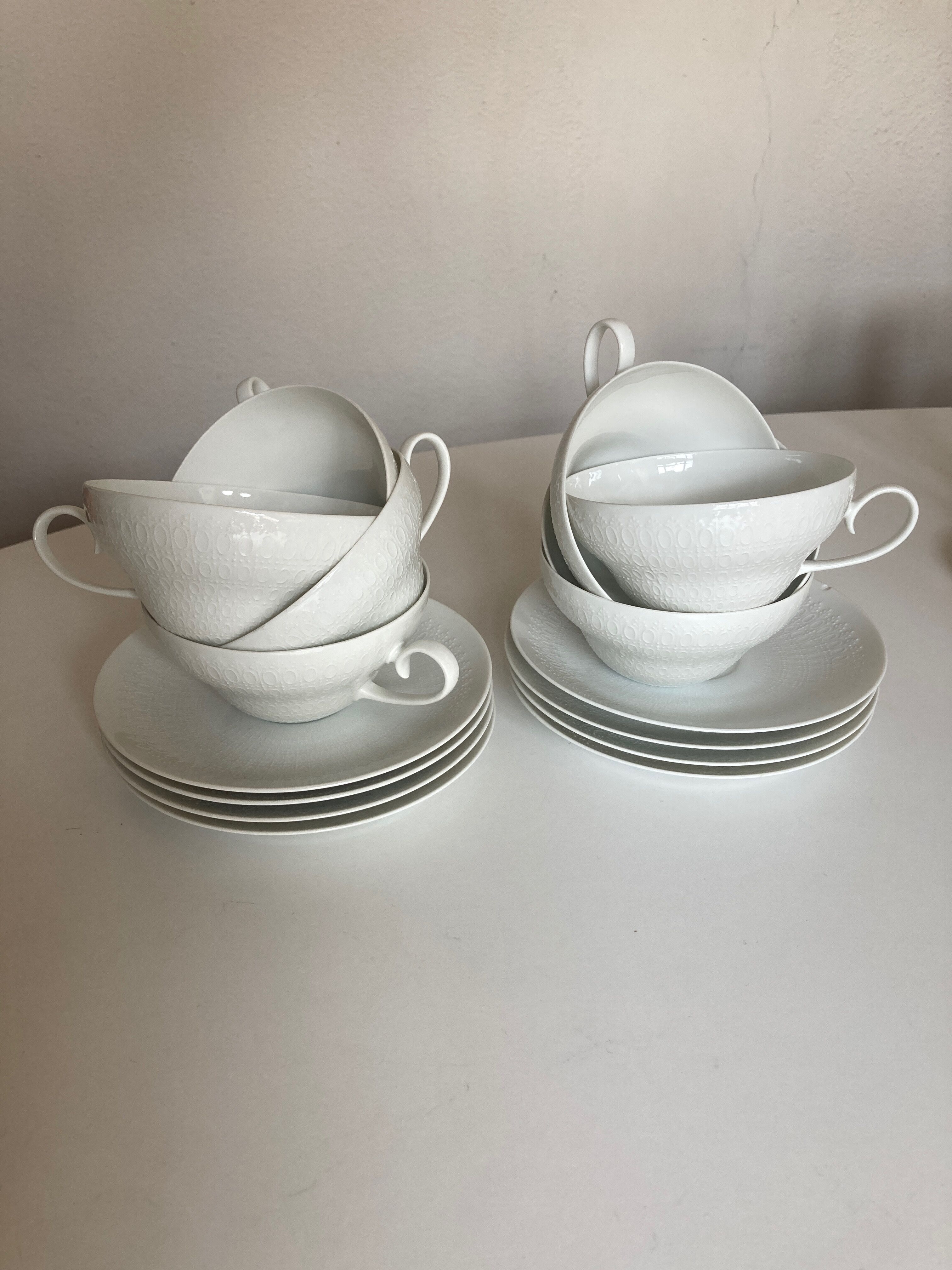 Set of 8 lunches Romance Bjorn Wiinblad for Rosenthal Denmark 1959