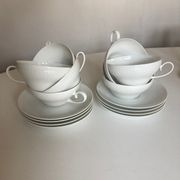 Set of 8 lunches Romance Bjorn Wiinblad for Rosenthal Denmark 1959