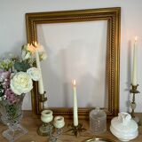 Onyx brass candle holders