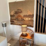 Stoneware and jute lamp