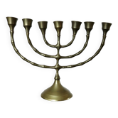 Menorah hanukkah candle holder in brass 7 candles