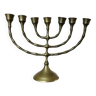 Menorah hanukkah candle holder in brass 7 candles